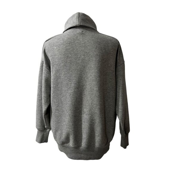 Aerie Grey Oversized Kangaroo Pocket‎ Turtleneck Sweatshirt Size XS - Picture 4 of 7